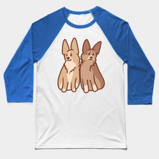 Cute Corgi Best Friends Baseball T-Shirt